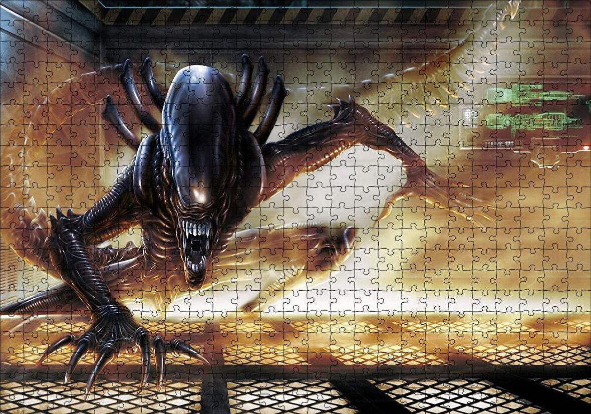 Cakapuzzle  Alien Xenomorph Puzzle Yapboz MDF Ahşap