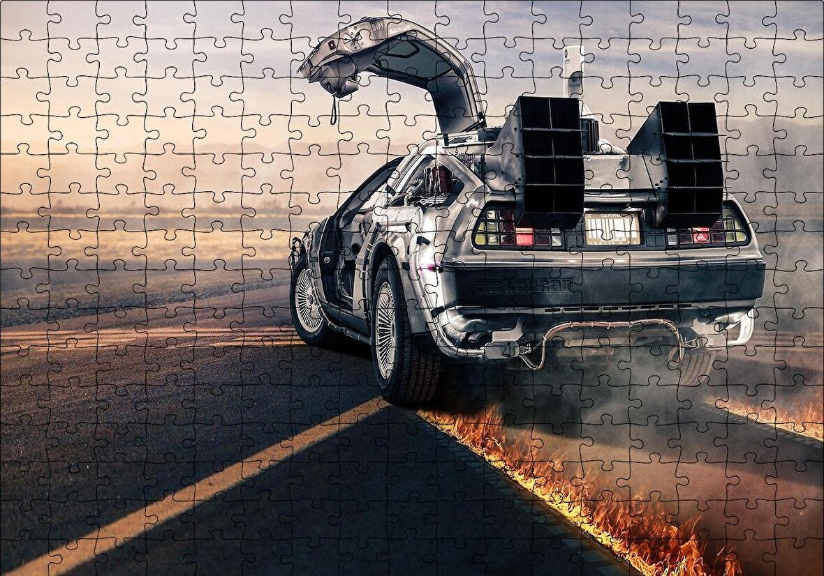 Cakapuzzle  Geleceğe Dönüş Delorean'ın Dönüşü Puzzle Yapboz MDF Ahşap