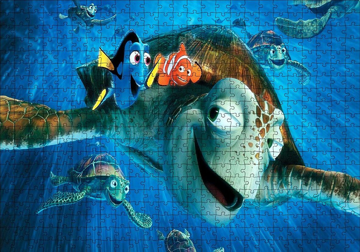 Cakapuzzle  Finding Dory Kaplumbağalar Puzzle Yapboz MDF Ahşap