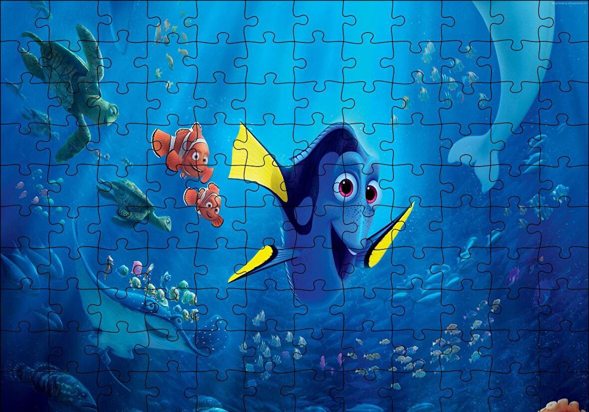 Cakapuzzle  Kayıp Balık Nemo Kaplumbağa Puzzle Yapboz MDF Ahşap