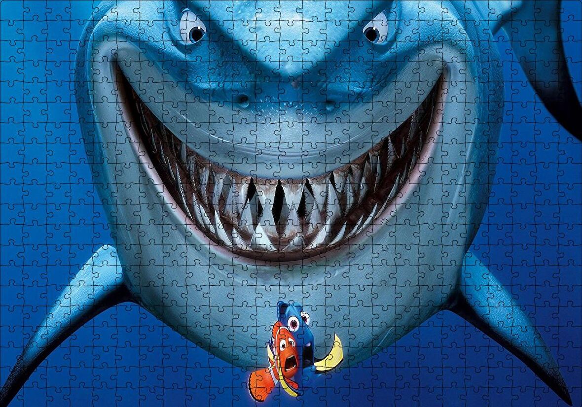 Cakapuzzle  Kayıp Balık Nemo Köpek Balığı Puzzle Yapboz MDF Ahşap