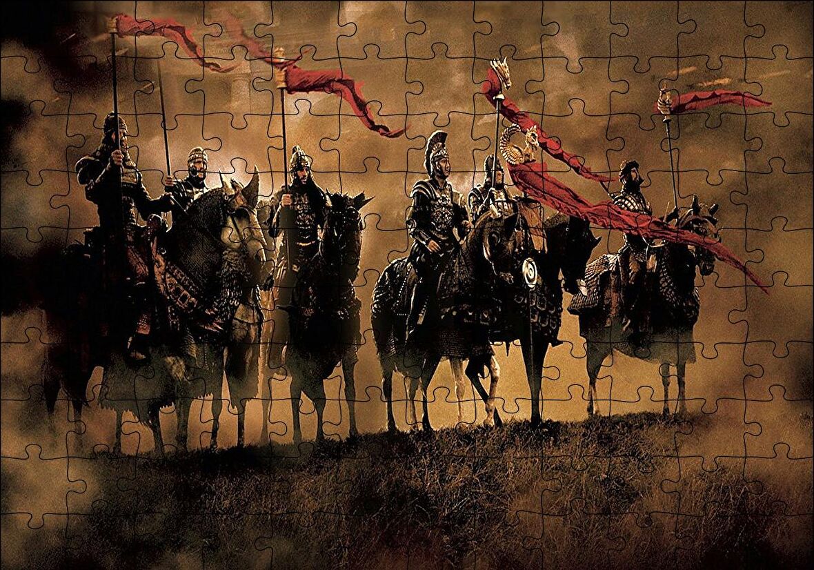 Cakapuzzle  King Arthur Atlılar Puzzle Yapboz MDF Ahşap