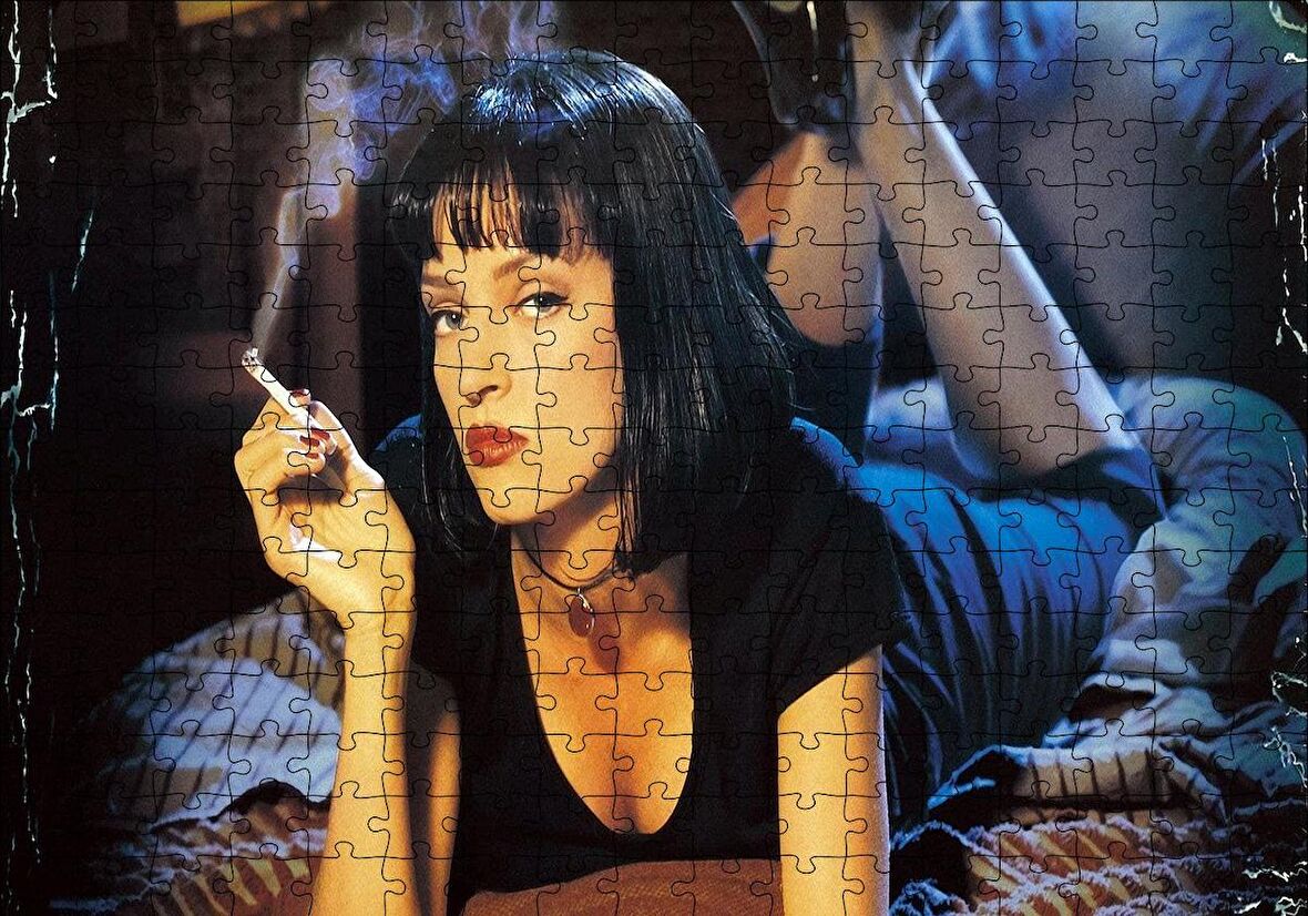 Cakapuzzle  Pulp Fiction Ucuz Roman 1994 Görseli Puzzle Yapboz MDF Ahşap