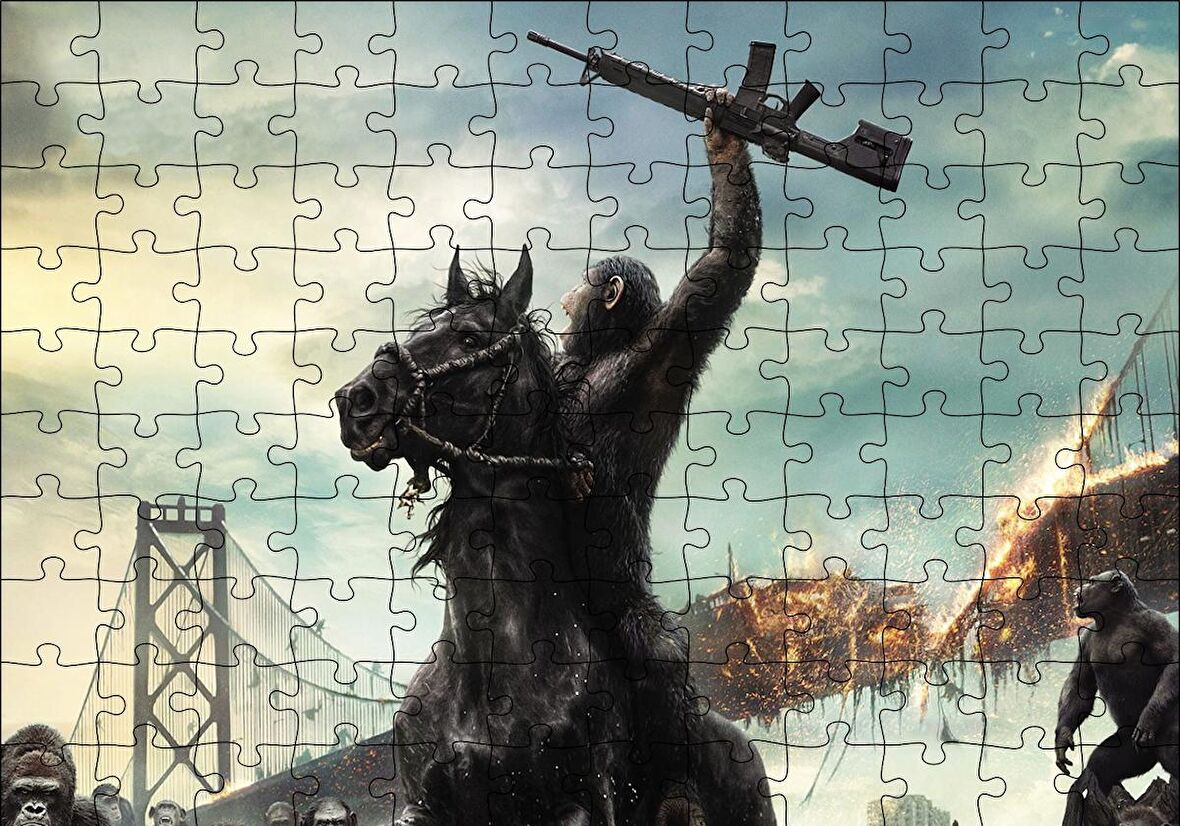 Cakapuzzle  Maymunlar Gezegeni Movie Poster Puzzle Yapboz MDF Ahşap