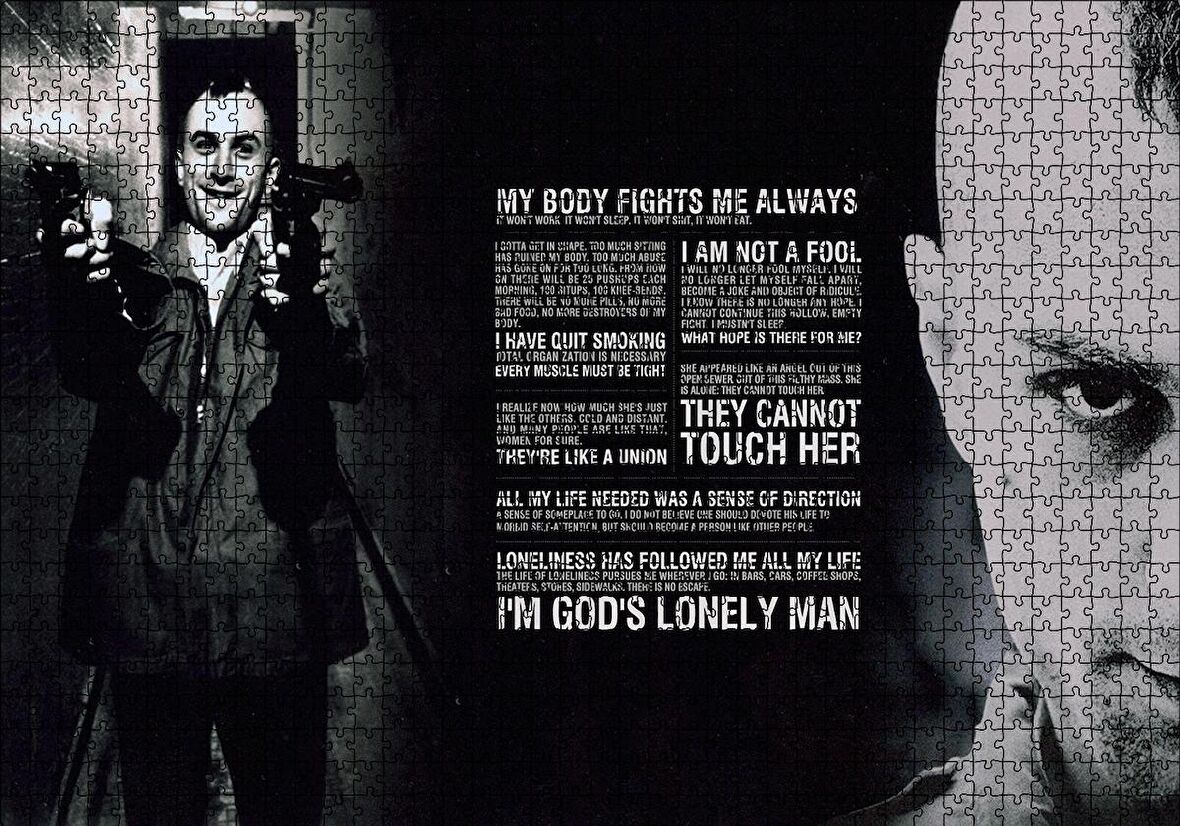 Cakapuzzle  Taxi Driver De Niro'nun Kopyaları Puzzle Yapboz MDF Ahşap