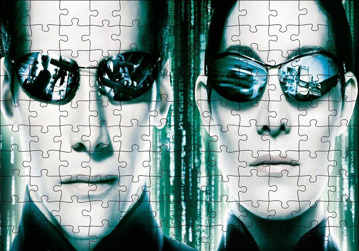 Cakapuzzle  The Matrix Neo ve Trinity Puzzle Yapboz MDF Ahşap