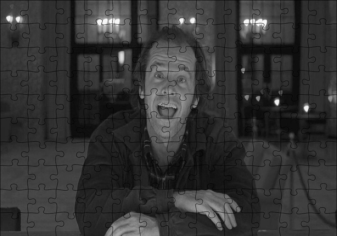 Cakapuzzle  The Shining Jack Nicholson Gülüyor Puzzle Yapboz MDF Ahşap