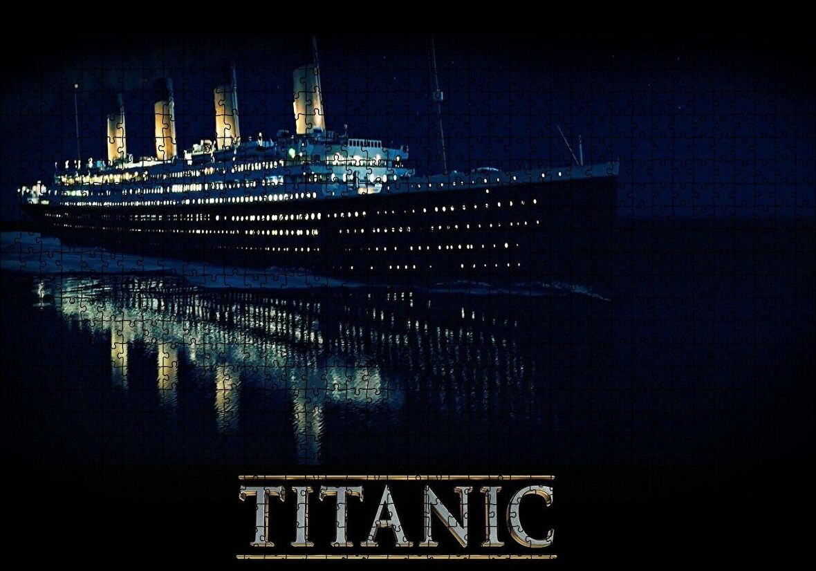 Cakapuzzle  Titanic Gece ve Işıklar Puzzle Yapboz MDF Ahşap