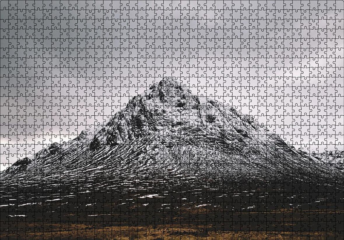 Cakapuzzle  Karlı Dağ Zirvesi Puzzle Yapboz MDF Ahşap