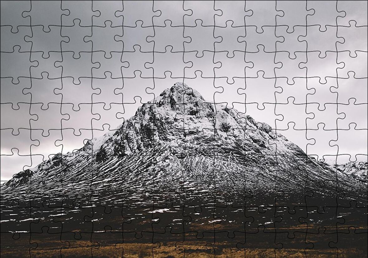 Cakapuzzle  Karlı Dağ Zirvesi Puzzle Yapboz MDF Ahşap
