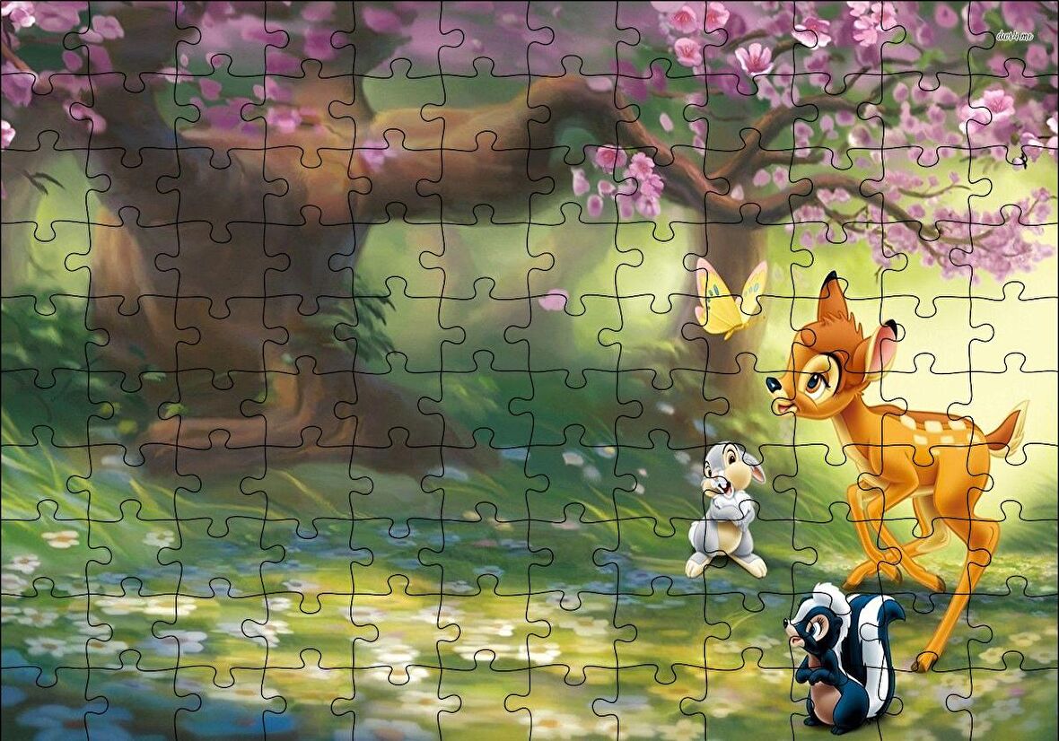 Cakapuzzle  Bambi ve Arkadaşları Ormanda Puzzle Yapboz MDF Ahşap