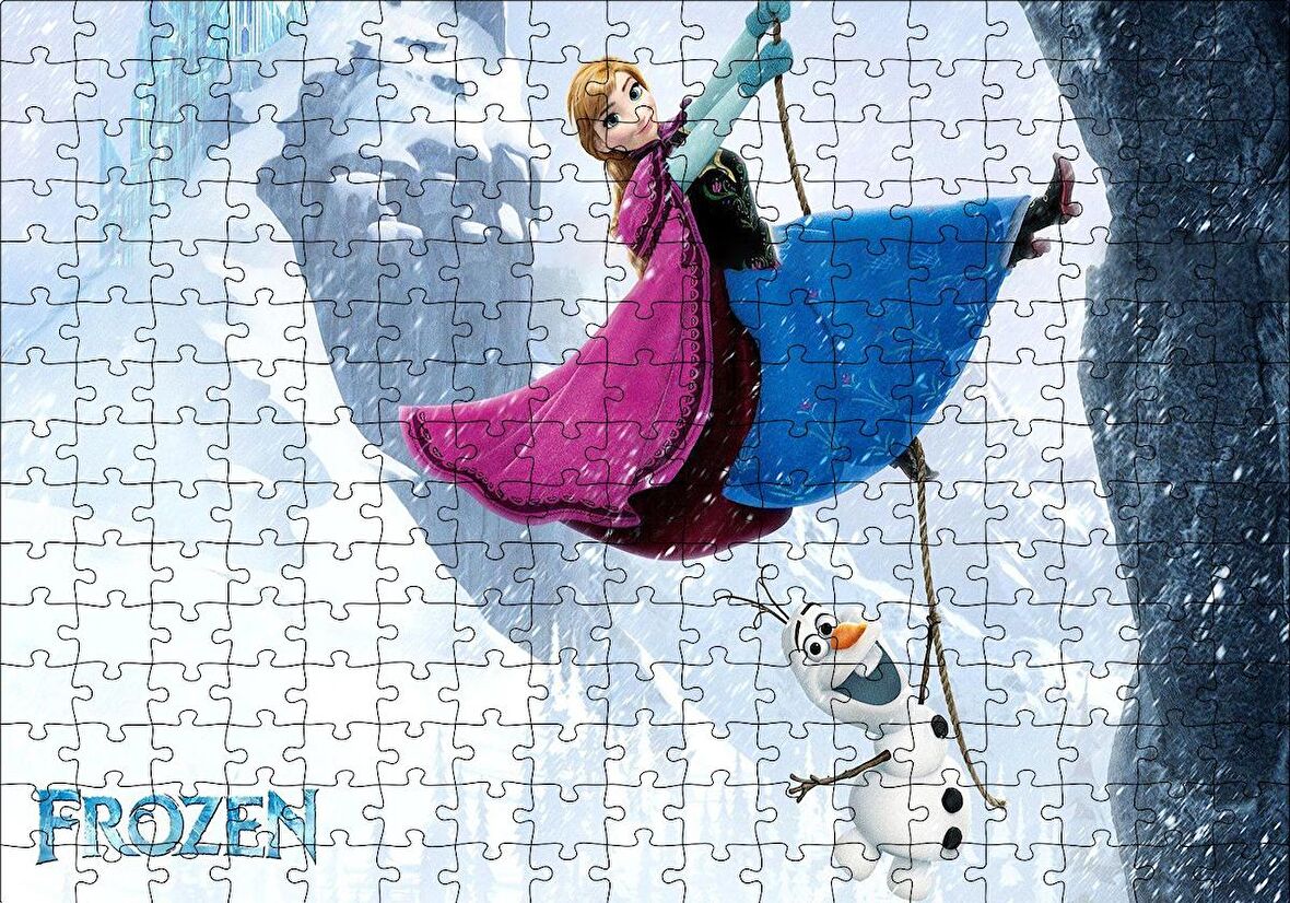 Cakapuzzle  Frozen Anna ve Kardan Adam Puzzle Yapboz MDF Ahşap