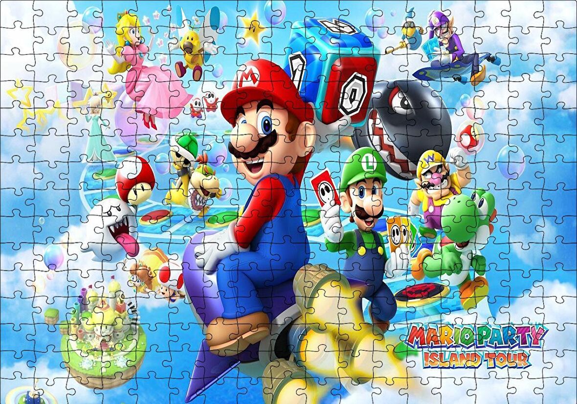 Cakapuzzle  Nintendo Mario Party Island Tour Puzzle Yapboz MDF Ahşap