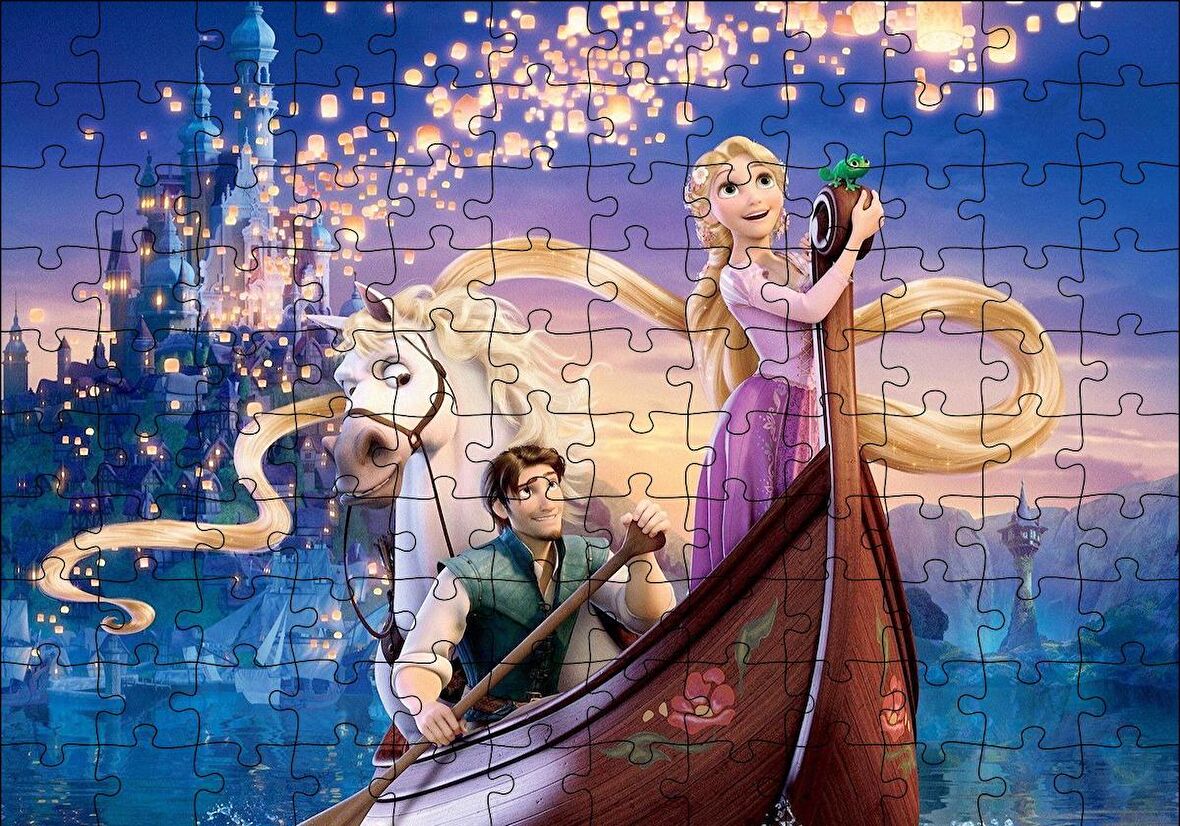 Cakapuzzle  Sinbad ve Prenses Kayıkta Puzzle Yapboz MDF Ahşap