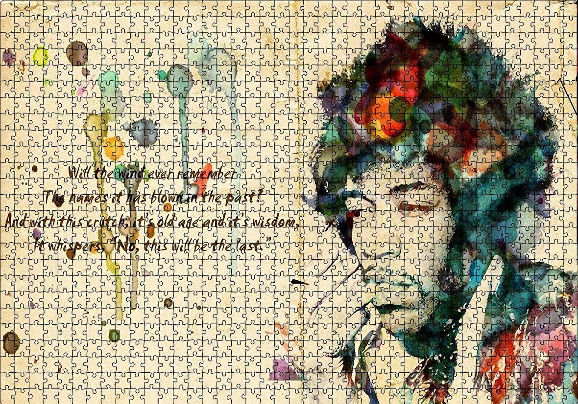 Cakapuzzle  Bob Marley Suluboya Modifiye Puzzle Yapboz MDF Ahşap