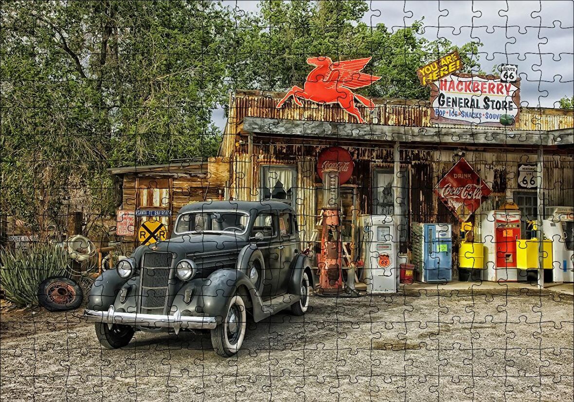 Cakapuzzle  1940 larda Arizona'da Bir Market Puzzle Yapboz MDF Ahşap