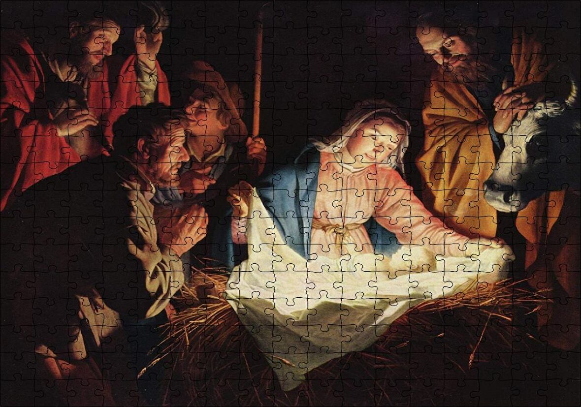 Cakapuzzle  İsa'nın Doğumu ve Meryem Puzzle Yapboz MDF Ahşap