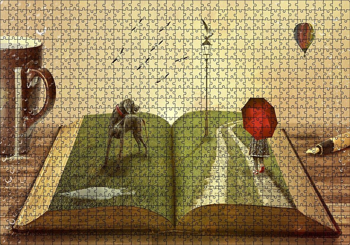 Cakapuzzle  Yazarın Kreatif Dünyası Puzzle Yapboz MDF Ahşap
