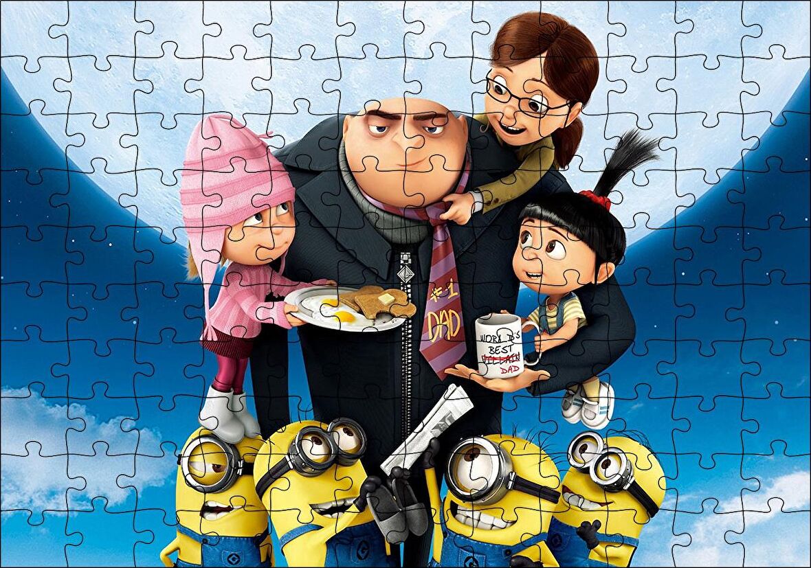 Cakapuzzle  En Sevdiğim Kötü Adam Çizgi Film Puzzle Yapboz MDF Ahşap