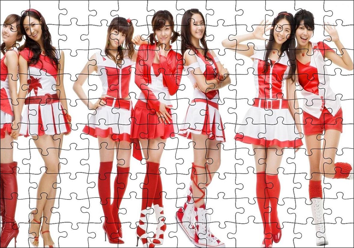 Cakapuzzle  Kırmızılı Girls Generation Kızlar Puzzle Yapboz MDF Ahşap
