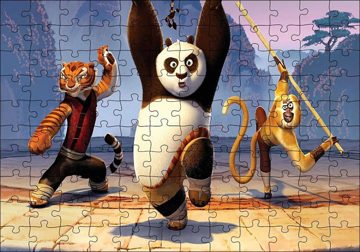 Cakapuzzle  Kung Fu Panda 3 Usta Panda Puzzle Yapboz MDF Ahşap