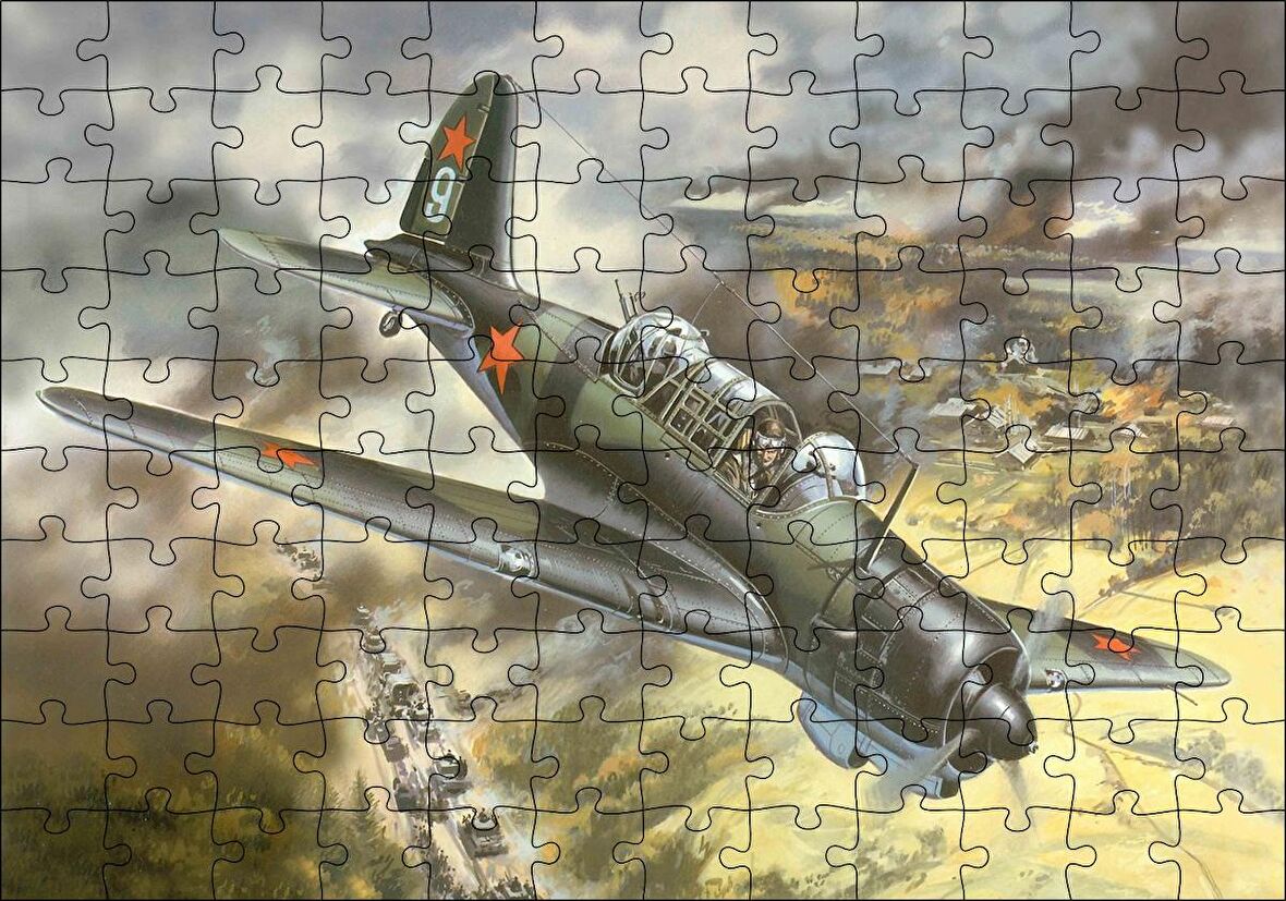 Cakapuzzle  ww2 Sovyet Keşif Uçağı Puzzle Yapboz MDF Ahşap