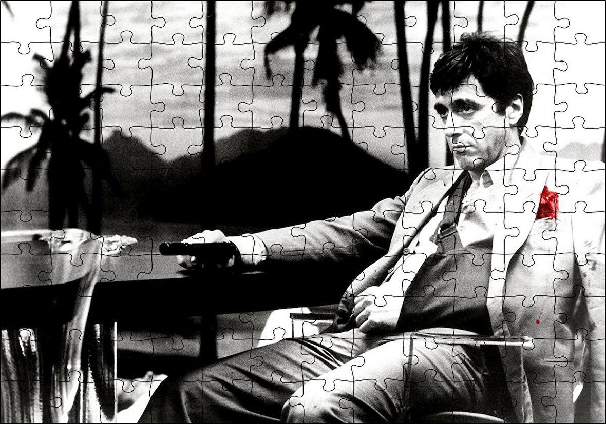 Cakapuzzle  Al Pacino Tony Montana Yaralı Yüz Puzzle Yapboz MDF Ahşap