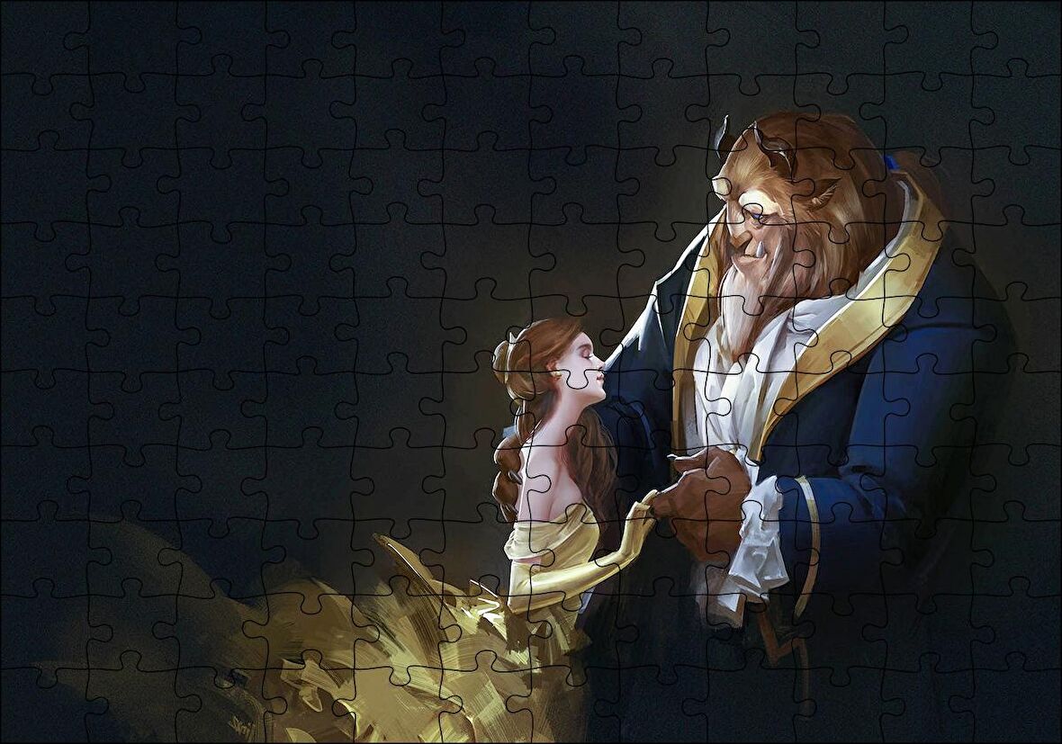 Cakapuzzle  Güzel Ve Çirkin Dans Puzzle Yapboz MDF Ahşap