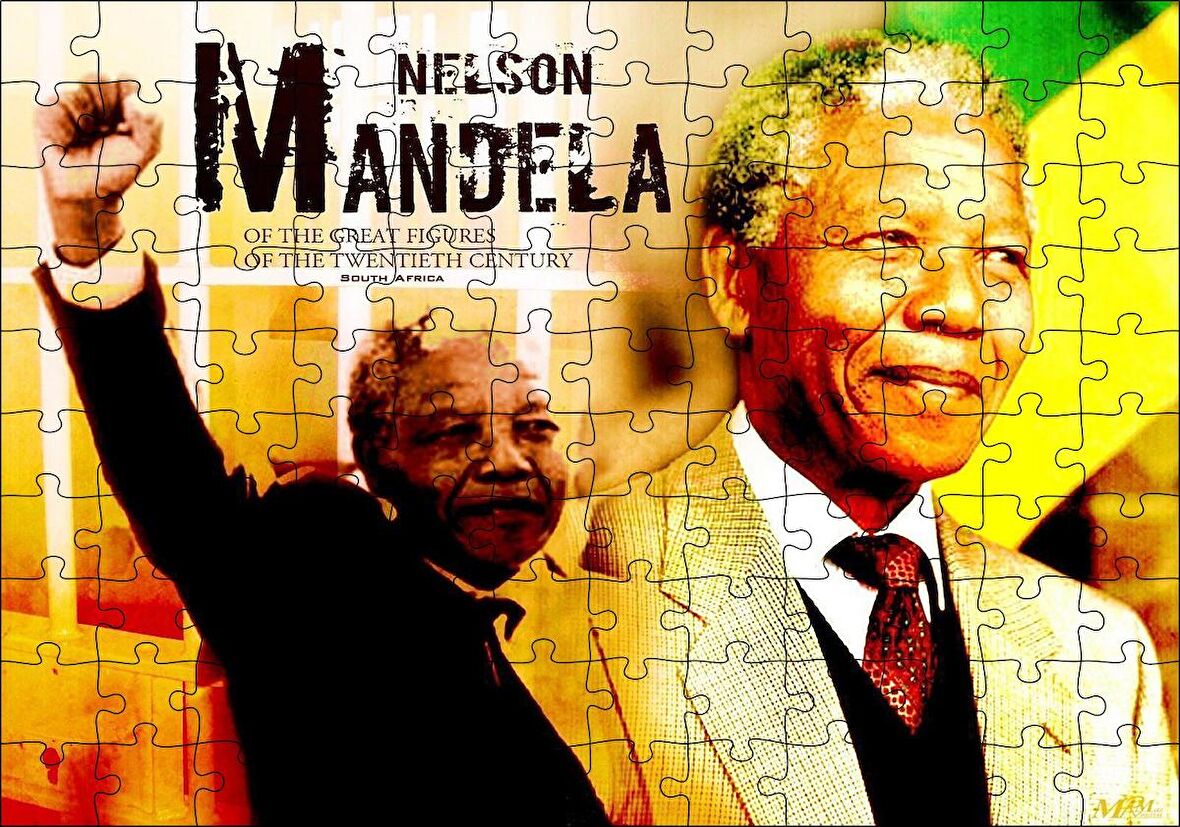 Cakapuzzle  Nelson-Mandela Yumruğu Havada Puzzle Yapboz MDF Ahşap