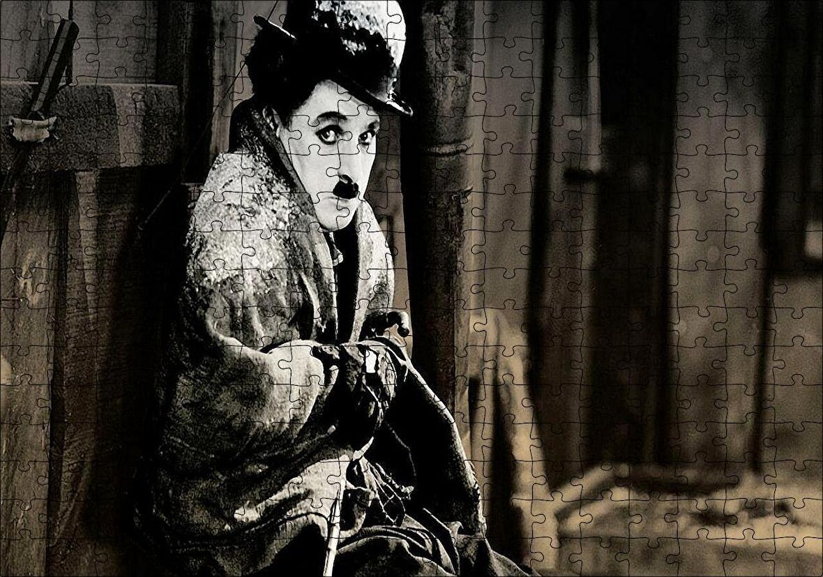 Cakapuzzle  Charlie Chaplin Altına Hücum Film Görseli Puzzle Yapboz MDF Ahşap