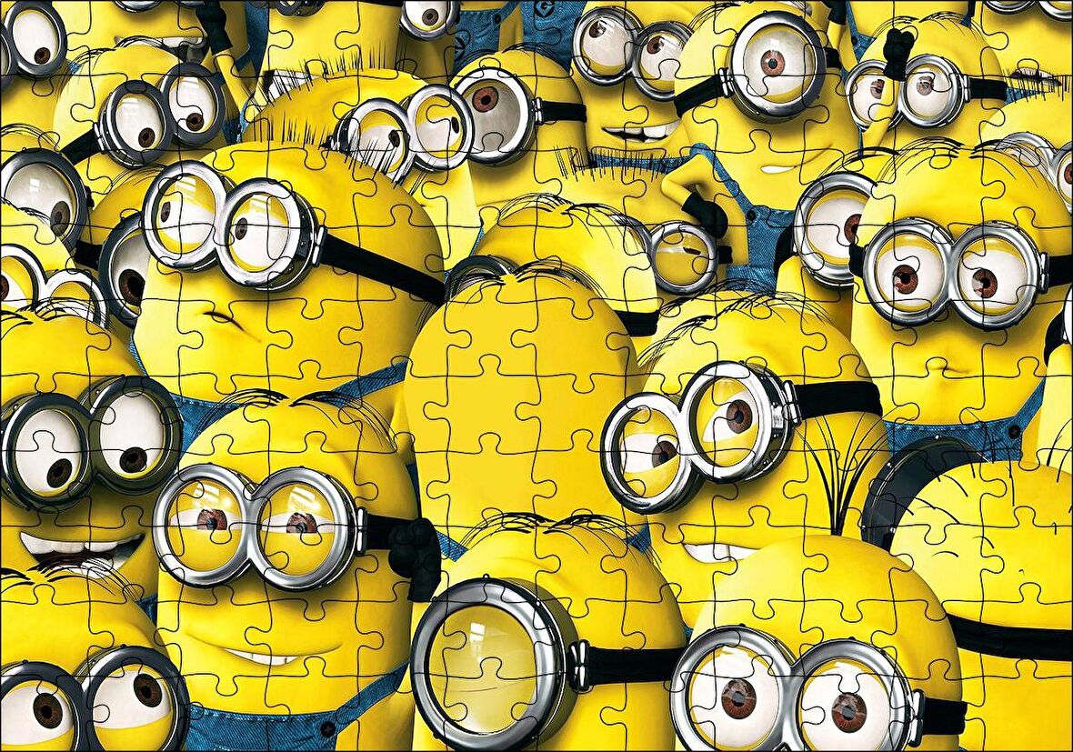 Cakapuzzle  Çizgi Film Minions Topluluğu Puzzle Yapboz MDF Ahşap