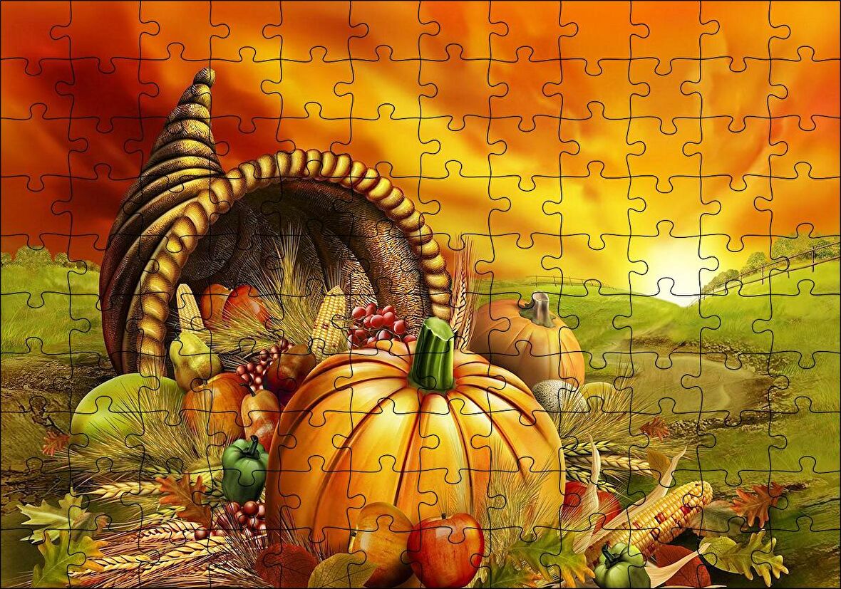 Cakapuzzle  Sonbahar Hasadı Puzzle Yapboz MDF Ahşap