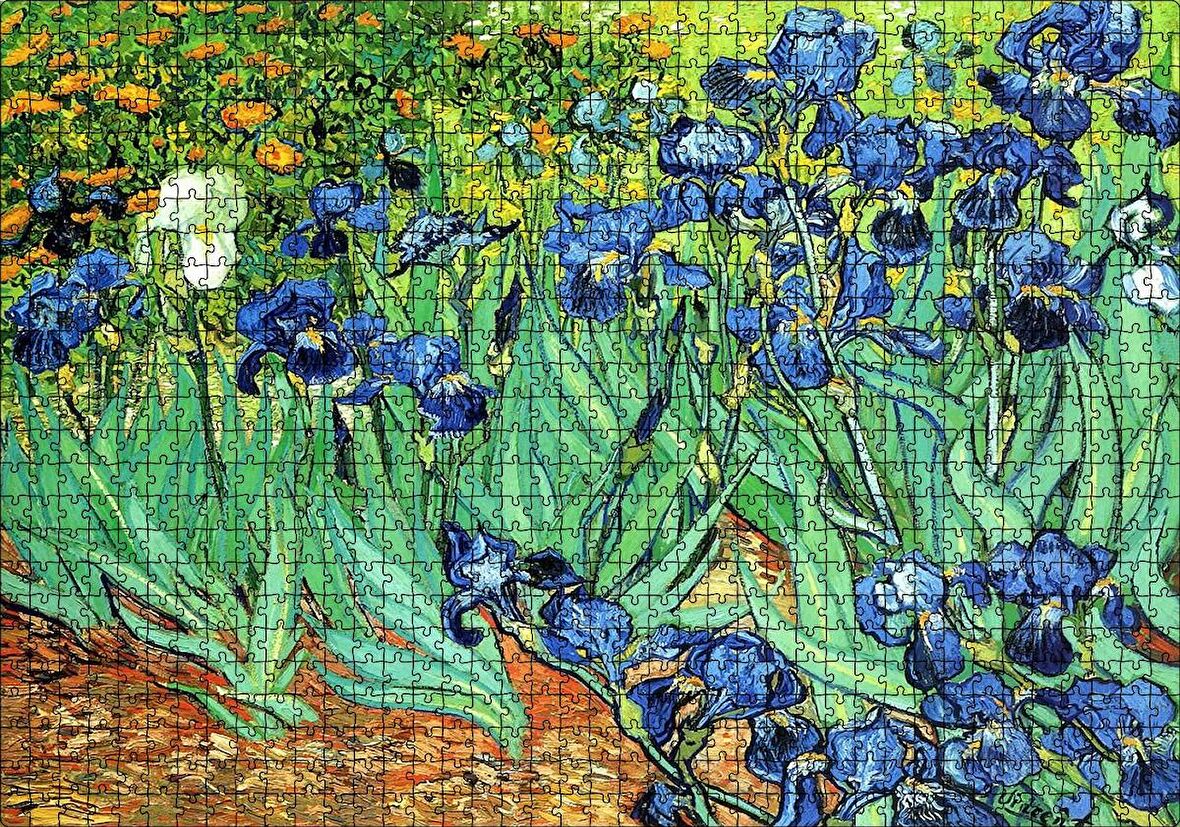 Cakapuzzle  Vincent Van Gogh İrislerim Resim Puzzle Yapboz MDF Ahşap