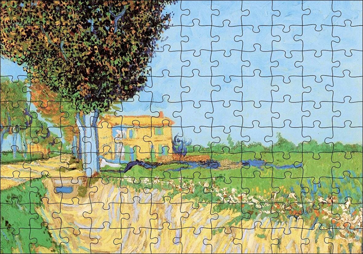 Cakapuzzle  Vincent Van Gogh Lane Near Arles Puzzle Yapboz MDF Ahşap