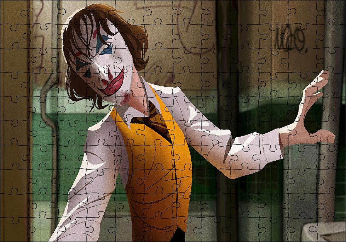 Cakapuzzle  Joker Dansı Çizim Görseli Puzzle Yapboz MDF Ahşap