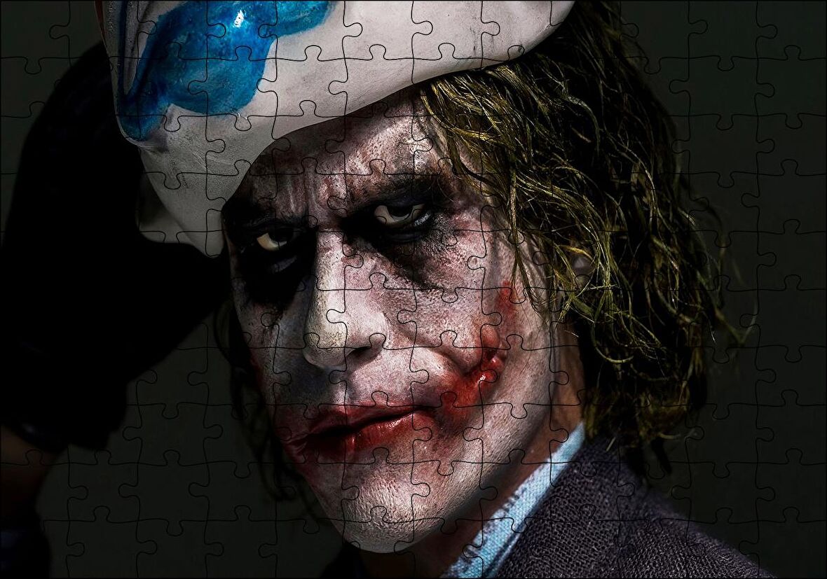 Cakapuzzle  Joker Portre Makyaj Görseli Puzzle Yapboz MDF Ahşap