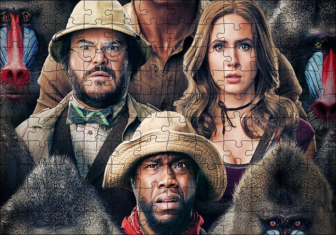 Cakapuzzle  Jumanji Sonraki Seviye Film Görseli Puzzle Yapboz MDF Ahşap