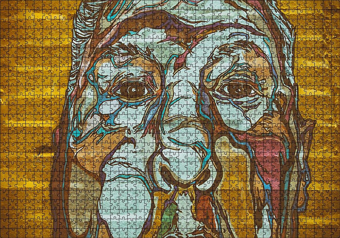 Cakapuzzle  Alfred Hitchcock Portre Duvar Boyama Puzzle Yapboz MDF Ahşap