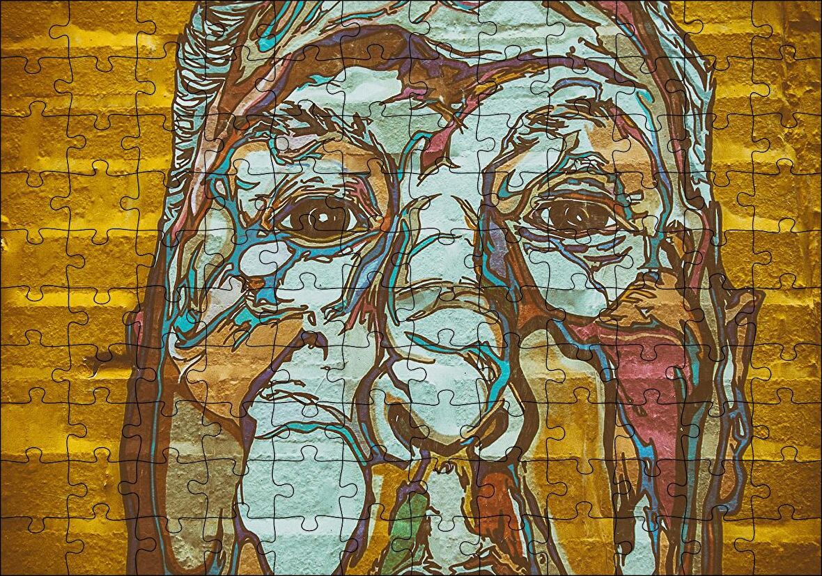 Cakapuzzle  Alfred Hitchcock Portre Duvar Boyama Puzzle Yapboz MDF Ahşap