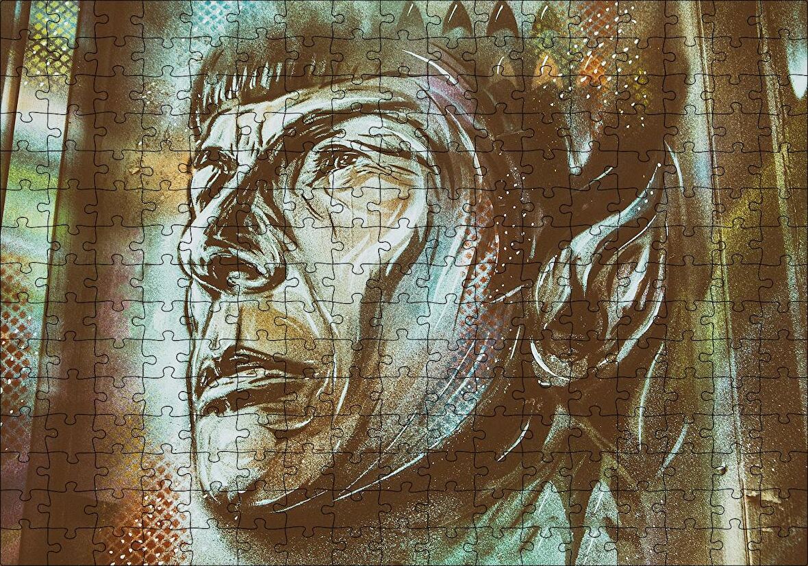 Cakapuzzle  Mr Spock Duvar Boyama Puzzle Yapboz MDF Ahşap