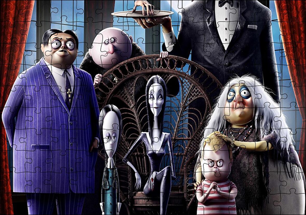 Cakapuzzle  Addams Ailesi Yeni Film Görseli Puzzle Yapboz MDF Ahşap