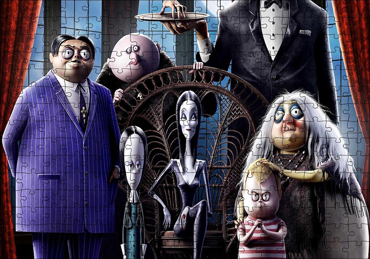 Cakapuzzle  Addams Ailesi Yeni Film Görseli Puzzle Yapboz MDF Ahşap