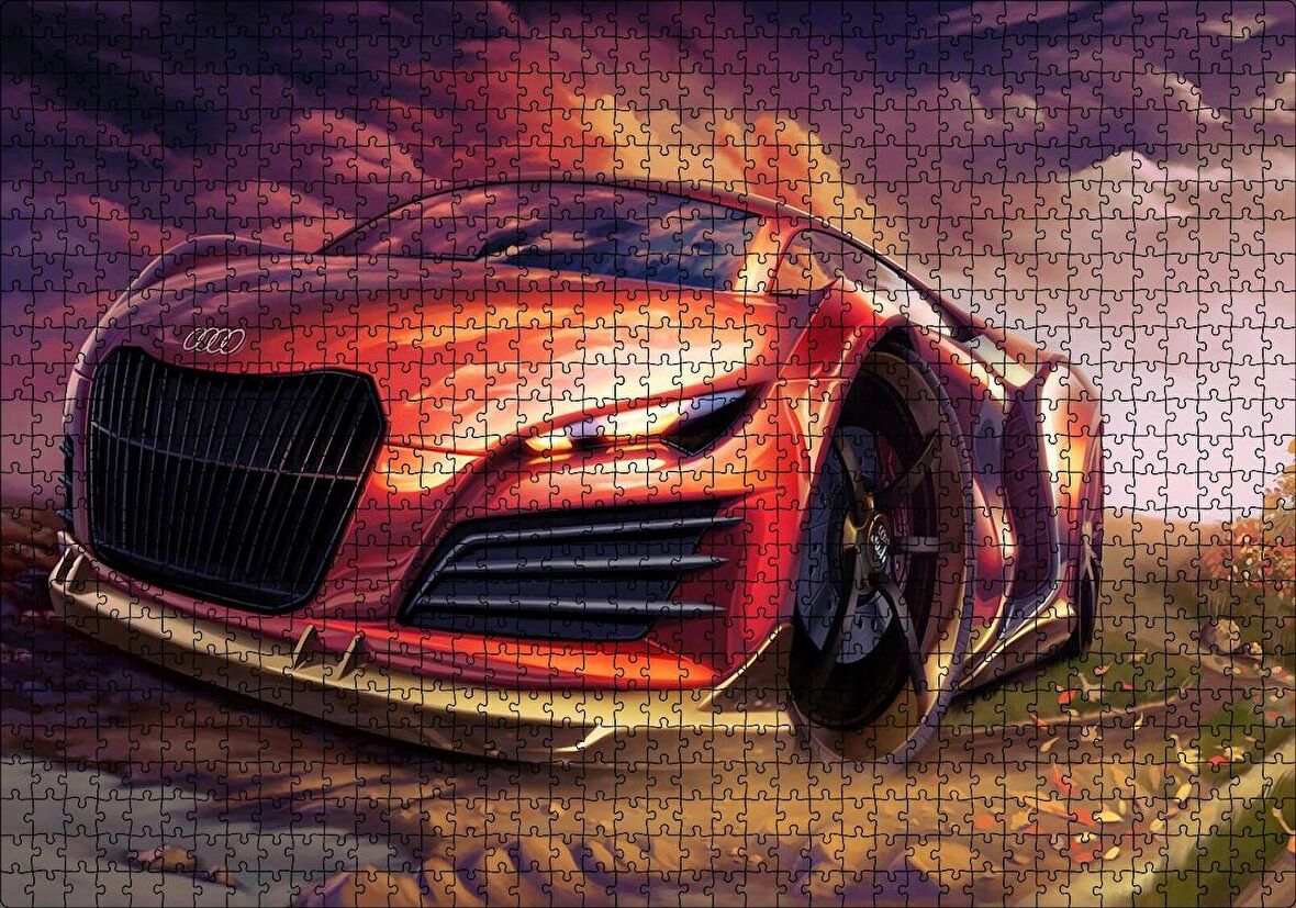 Cakapuzzle  Dijital Sanat Audi R9 Görseli Puzzle Yapboz MDF Ahşap