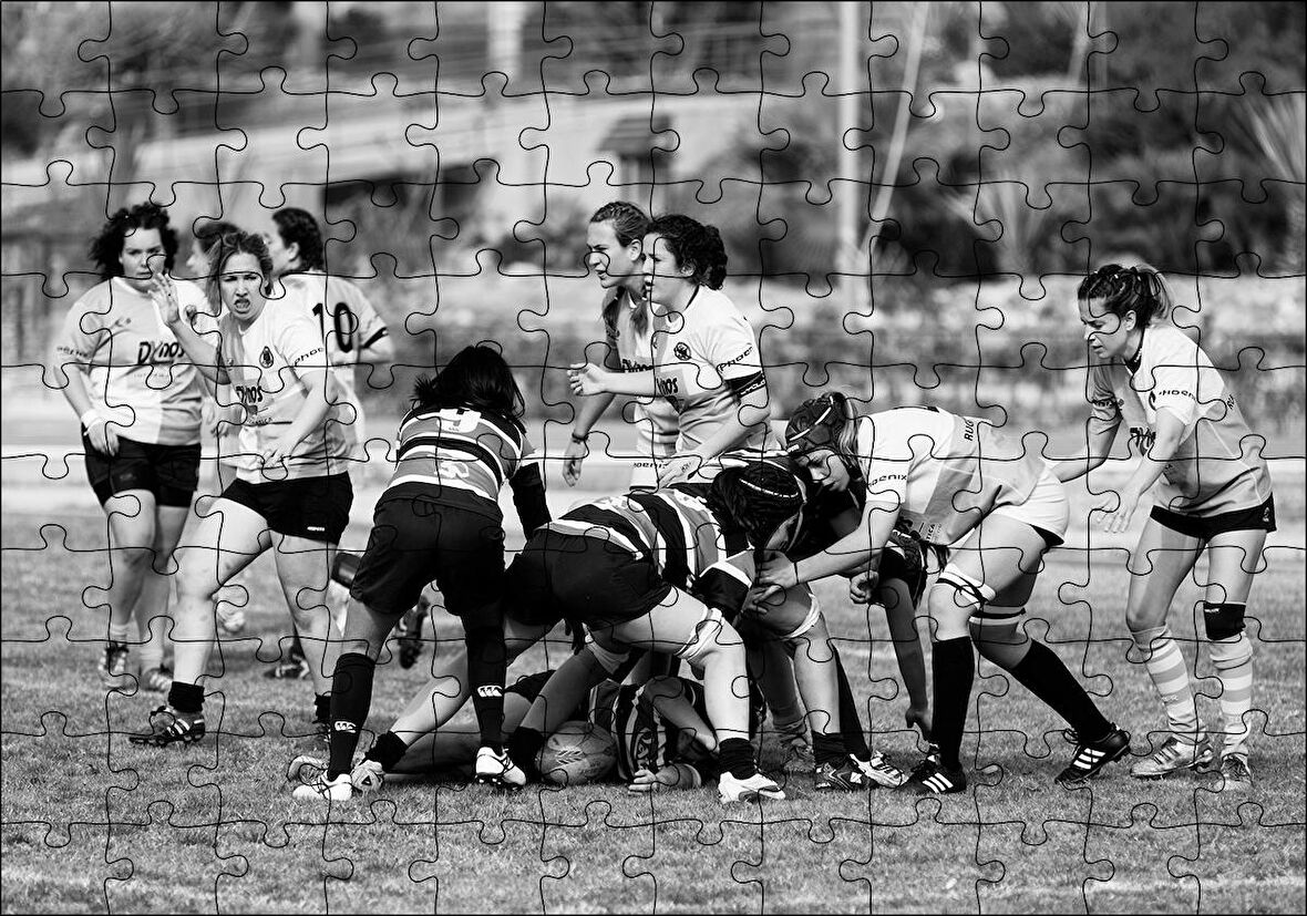 Cakapuzzle  Kadın Ve Spor Evrimi Görseli Puzzle Yapboz MDF Ahşap