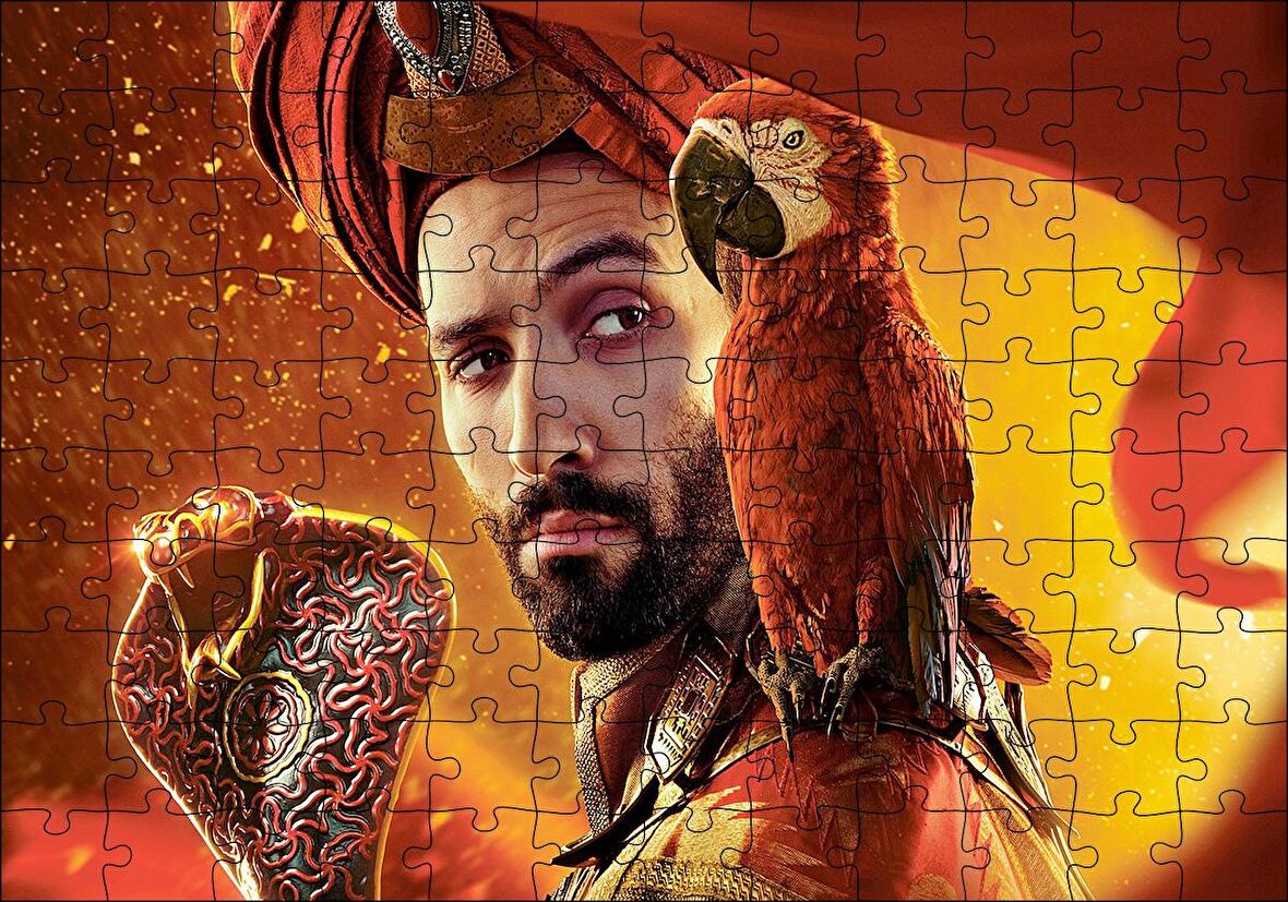 Cakapuzzle  Aladdin Papağanı ve Asası Puzzle Yapboz MDF Ahşap