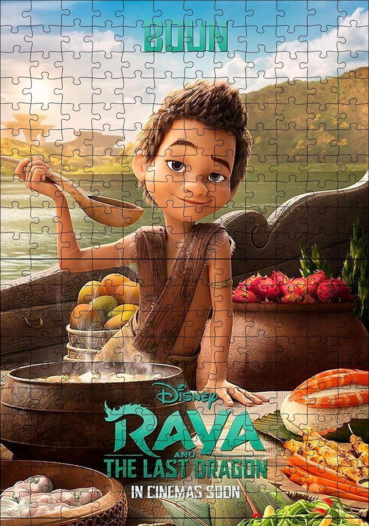 Cakapuzzle  Boun Raya Ve Son Ejderha Görseli Puzzle Yapboz MDF Ahşap