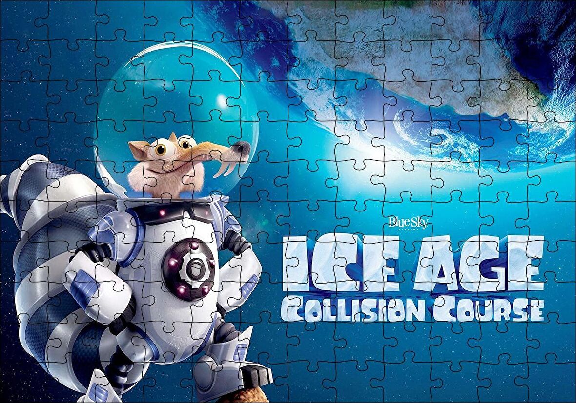 Cakapuzzle  Buz Devri Küçük Bir Adım Büyük Karmaşa Puzzle Yapboz MDF Ahşap