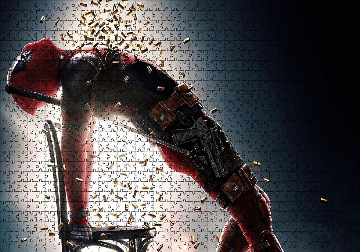 Cakapuzzle  Deadpool ve Boş Kovanlar Puzzle Yapboz MDF Ahşap