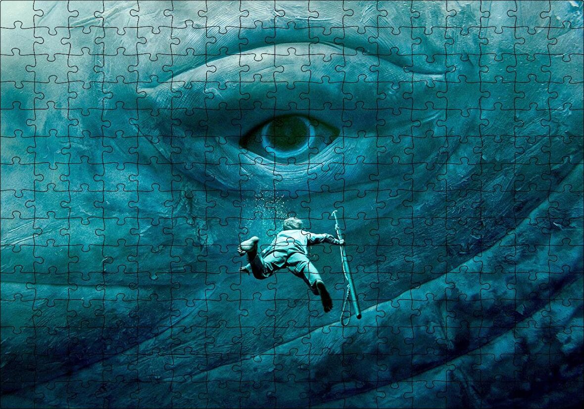 Cakapuzzle  Denizin Kalbinde Balina ve Çocuk Puzzle Yapboz MDF Ahşap