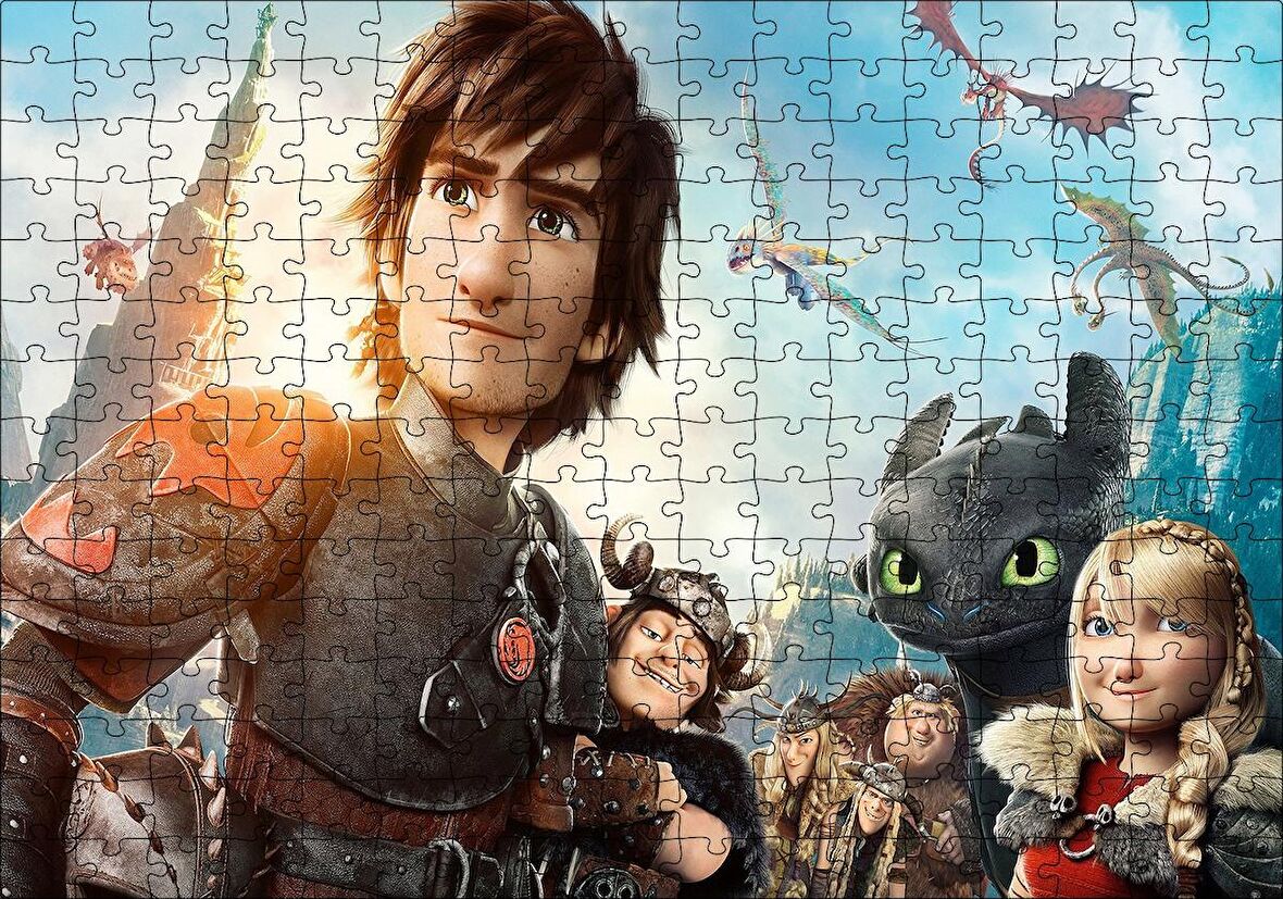 Cakapuzzle  Ejderhanı Nasıl Eğitirsin 2 Tüm Karakterler Puzzle Yapboz MDF Ahşap